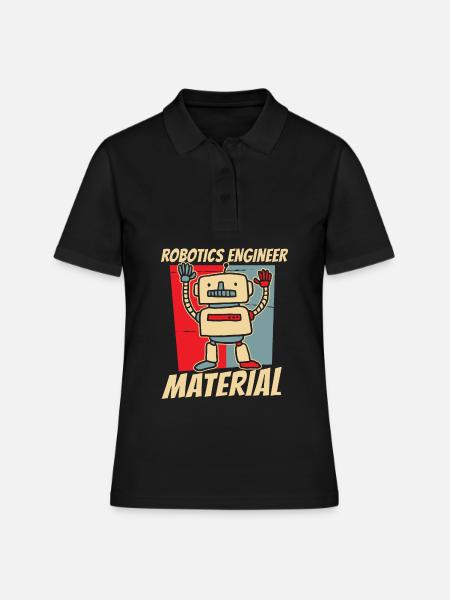 Robotik Ai Roboter - Frauen Polo Shirt - Schwarz