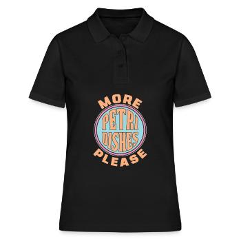 Biology Biologist Petri dish - Women's Polo Shirt - black - Front - Ailine (174cm)