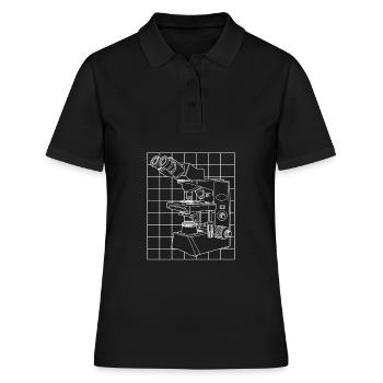 Biology Biologist Microscope - Women's Polo Shirt - black - Front - Ailine (174cm)
