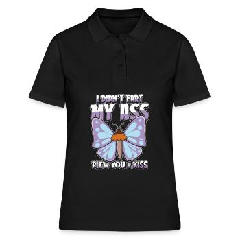 Schmetterling Witzig - Frauen Polo Shirt - Schwarz - Vorne - Ailine (174cm)