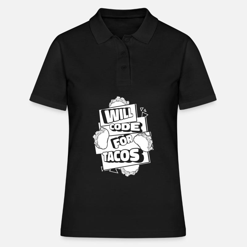 Developer Coder Programmer Tacos - Women's Polo Shirt - black