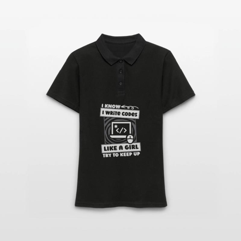 Developer Coder Programmer Girl Women's Polo Shirt