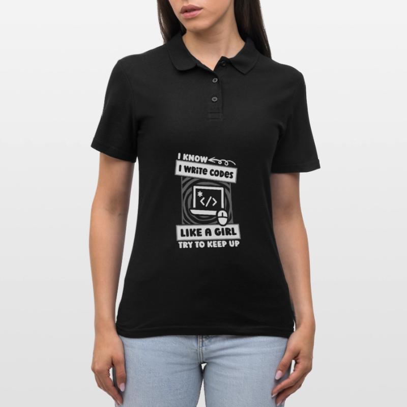 Developer Coder Programmer Girl Women's Polo Shirt