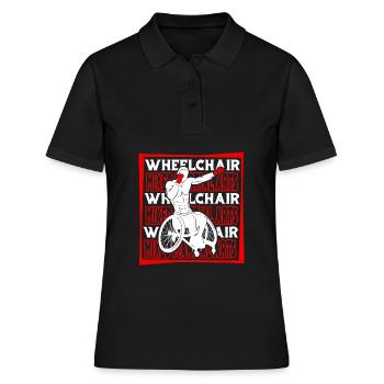 Fauteuil roulant d’arts martiaux mixtes - Polo Femme - noir - Devant - Ailine (174cm)