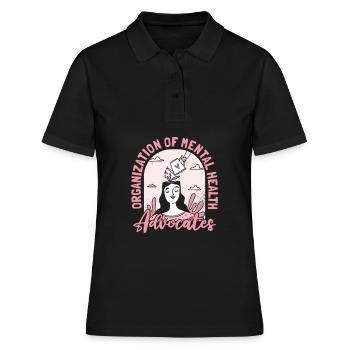 Psychologue Défenseur des psychologues - Polo Femme - noir - Devant - Ailine (174cm)