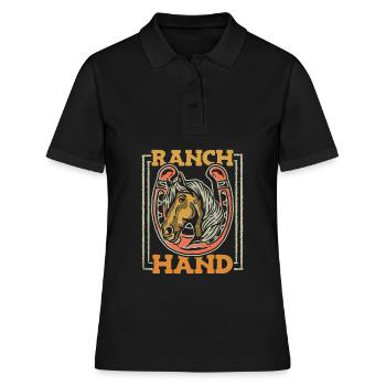 Rodeo Cowboy Ranch Cowboy - Frauen Polo Shirt - Schwarz - Vorne - Ailine (174cm)