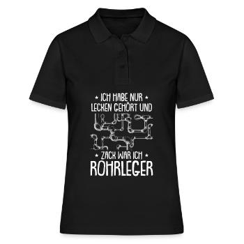 Rohrleitungsbauer Komisch - Frauen Polo Shirt - Schwarz - Vorne - Ailine (174cm)