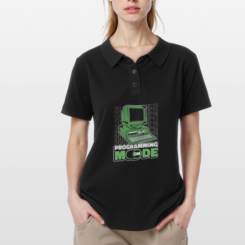 Entwickler Coder Programmierer Computer Frauen Polo Shirt