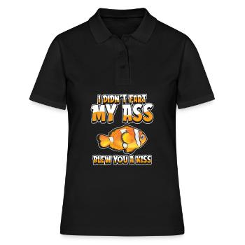 Clownfisch Witzig - Frauen Polo Shirt - Schwarz - Vorne - Ailine (174cm)