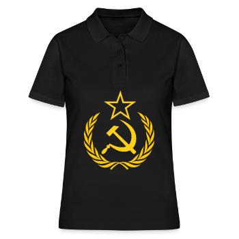 Communism Socialism Soviet Union Design - Women's Polo Shirt - black - Front - Ailine (174cm)