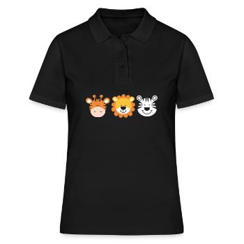 humour safari - Polo Femme - noir - Devant - Ailine (174cm)