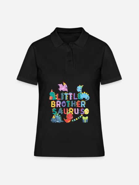 Petit frère Saurus | Tshirt de dinosaure Rawr | - Polo Femme - noir