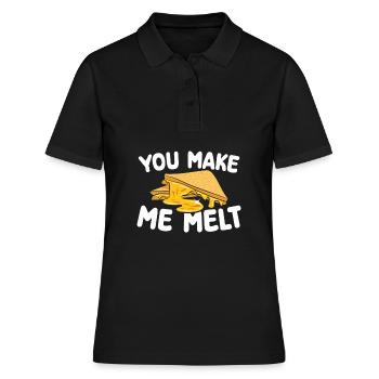 Du Bringst Mich Zum Schmelzen | Backen Tshirt | - Frauen Polo Shirt - Schwarz - Vorne - Ailine (174cm)