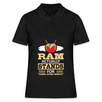 | de mémoire d’accès Ramen | de chemise Ramen Lover Ramen - Polo Femme - noir - Devant - Ailine (174cm)