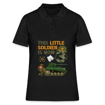Ce petit soldat est maintenant 3 char de l’armée 3rd - Polo Femme - noir - Devant - Ailine (174cm)