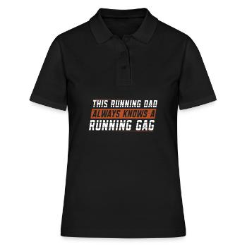 Running Dad Running Gag | | de vêtements de course - Polo Femme - noir - Devant - Ailine (174cm)