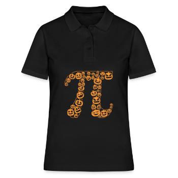 Pi symbole horde de monstres citrouilles - Polo Femme - noir - Devant - Ailine (174cm)