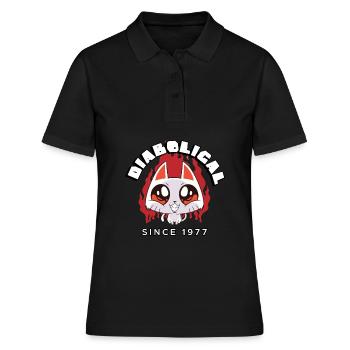 | diabolique depuis 1977 Tshirt d’anniversaire | - Polo Femme - noir - Devant - Ailine (174cm)