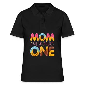 Mutter Der Süßen Bestreut Köstlichen Krapfen - Frauen Polo Shirt - Schwarz - Vorne - Ailine (174cm)