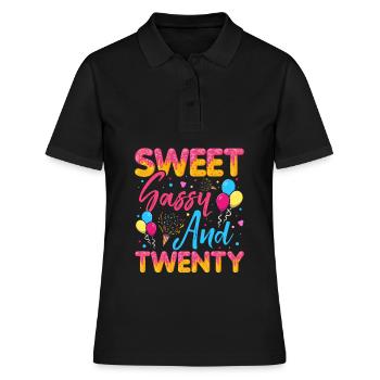 Sweet Sassy And Twenty Sprinkles Delicious - Frauen Polo Shirt - Schwarz - Vorne - Ailine (174cm)