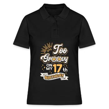 À Groovy sur mon 17e anniversaire dix-sept ans - Polo Femme - noir - Devant - Ailine (174cm)