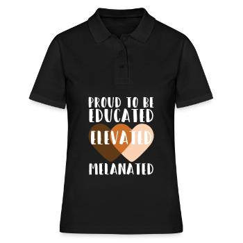 Fier d’être éduqué Noir mélancolé élevé - Polo Femme - noir - Devant - Ailine (174cm)