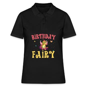 Anniversaire Amoureux des contes de fées Conte de fées Fantaisie de fées - Polo Femme - noir - Devant - Ailine (174cm)