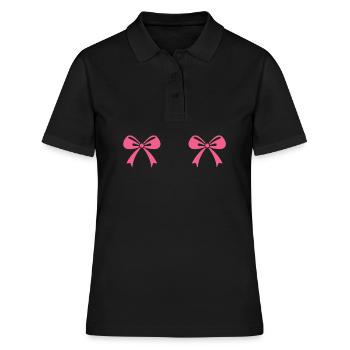 Aufklärung über Brustkrebs - Frauen Polo Shirt - Schwarz - Vorne - Ailine (174cm)