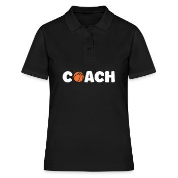 Coach de Basketball - Women's Polo Shirt - black - Front - Ailine (174cm)