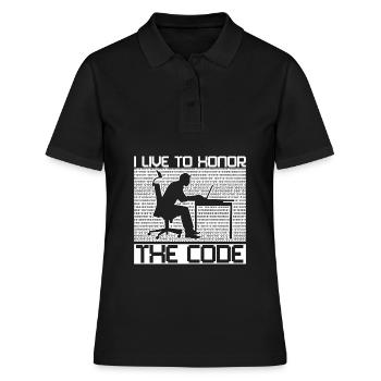 Programmierer Coder Software Entwickler - Frauen Polo Shirt - Schwarz - Vorne - Ailine (174cm)