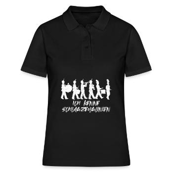 Spielmannszug Fanfarenzug Trommeln Trommler - Frauen Polo Shirt - Schwarz - Vorne - Ailine (174cm)