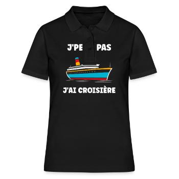 J'peux pas j'ai Croisière - Polo Femme - noir - Devant - Ailine (174cm)