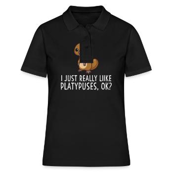 Ornithorynque - Polo Femme - noir - Devant - Ailine (174cm)