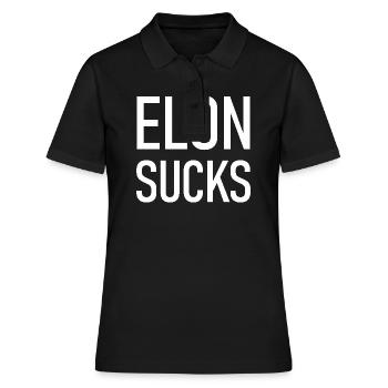 elon sucks - Frauen Polo Shirt - Schwarz - Vorne - Ailine (174cm)
