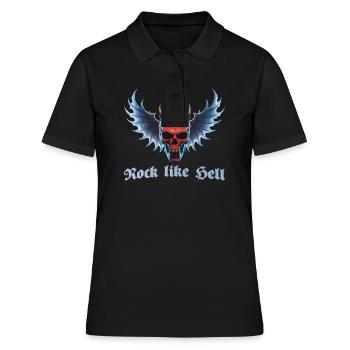 Wing Devil 2024 02 - Frauen Polo Shirt - Schwarz - Vorne - Ailine (174cm)