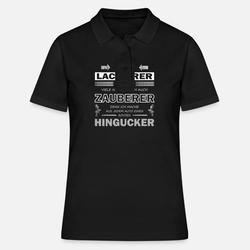 Painter - many also call me a magician - Women's Polo Shirt - black