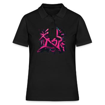 Jakobsstraßen - Frauen Polo Shirt - Schwarz - Vorne - Ailine (174cm)