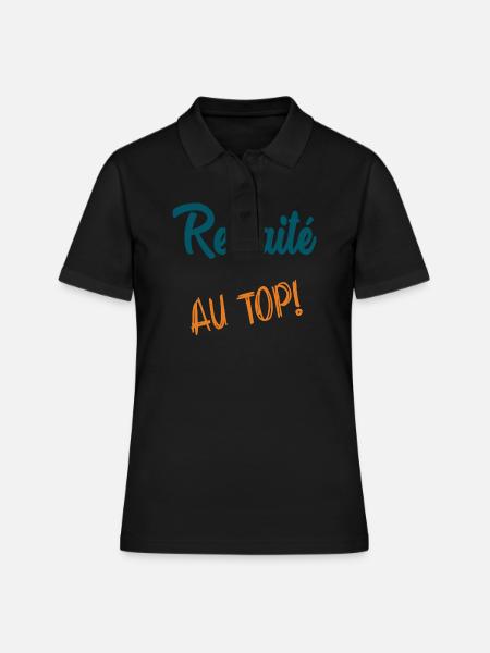 RETRAITE. RETRAITE. RETRAITEE. SENIOR. MAMIE. PAPY - Polo Femme - noir