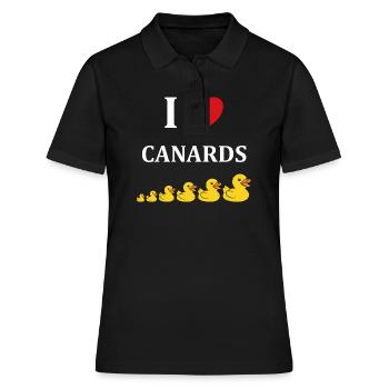 Petit canard - Polo Femme - noir - Devant - Ailine (174cm)