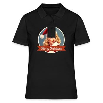 A Christmas Greeting - Women's Polo Shirt - black - Front - Ailine (174cm)
