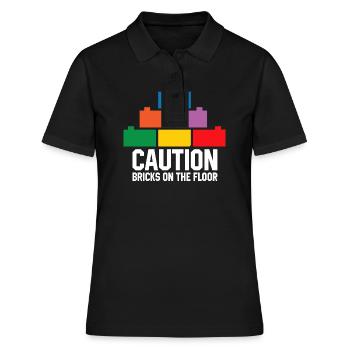 Brick Builder Toys Blocks Clamping Blocks Bricks - Women's Polo Shirt - black - Front - Ailine (174cm)