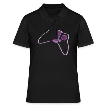 Kontroller Pink Lila - Frauen Polo Shirt - Schwarz - Vorne - Ailine (174cm)