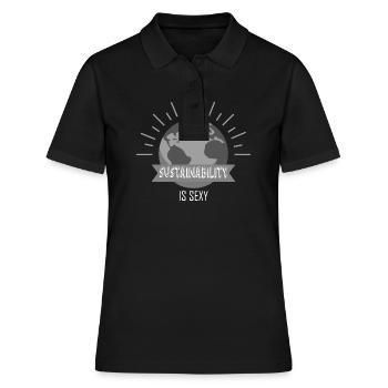 Sustainability and climate protection - Women's Polo Shirt - black - Front - Ailine (174cm)