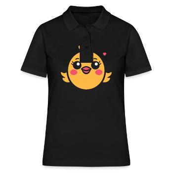 chick - Women's Polo Shirt - black - Front - Ailine (174cm)