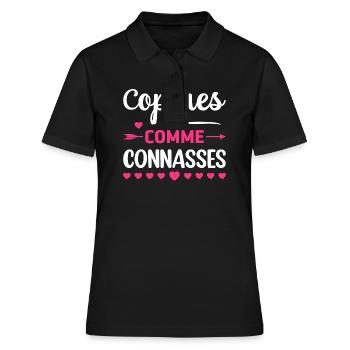 Copines Comme Connasses - Polo Femme - noir - Devant - Ailine (174cm)
