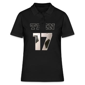 Fussball TEEN 17 Soccer - Women's Polo Shirt - black - Front - Ailine (174cm)