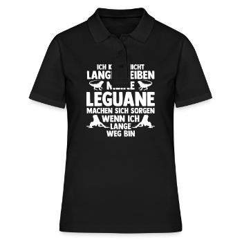 Meine Leguane machen sich sorgen - Frauen Polo Shirt - Schwarz - Vorne - Ailine (174cm)