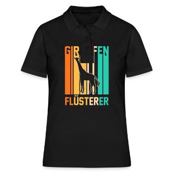 Giraffe Giraffen - Frauen Polo Shirt - Schwarz - Vorne - Ailine (174cm)