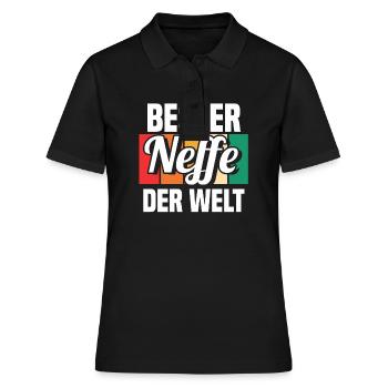 Neffe - Frauen Polo Shirt - Schwarz - Vorne - Ailine (174cm)