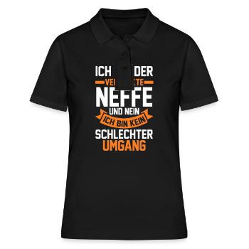 Neffe - Frauen Polo Shirt - Schwarz - Vorne - Ailine (174cm)